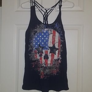 Patriotic Skull Tank